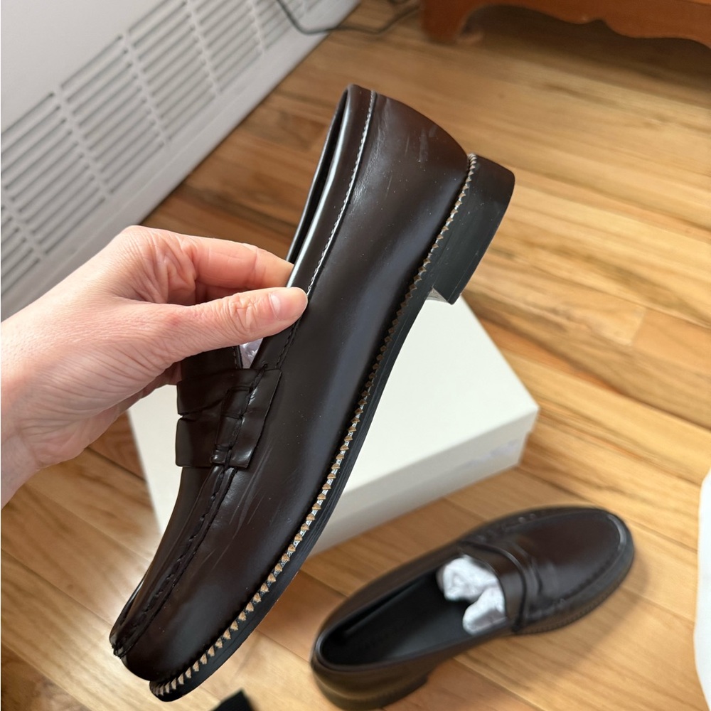 Freda Salvador Elba Penny Loafer in Rich Brown - Picture 6 of 9